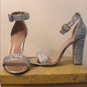 Mix No. 6 Sliver Glitter Heels